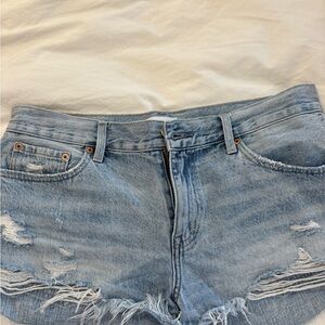 Pistola Blue Distressed Jean Shorts